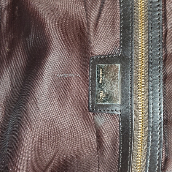 Fendi Zucchino Mama vintage canvas shoulder bag- brown/beige gold hardware - Picture 11 of 13